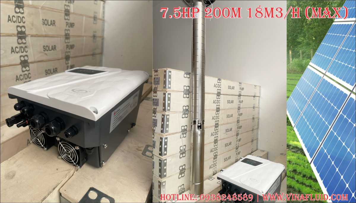 Bơm Hỏa Tiễn NLMT 7.5HP Cột Áp 200m | 18m3/h tối đa