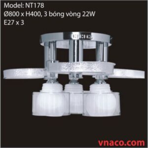 Đèn ốp trần INOX Model NT178